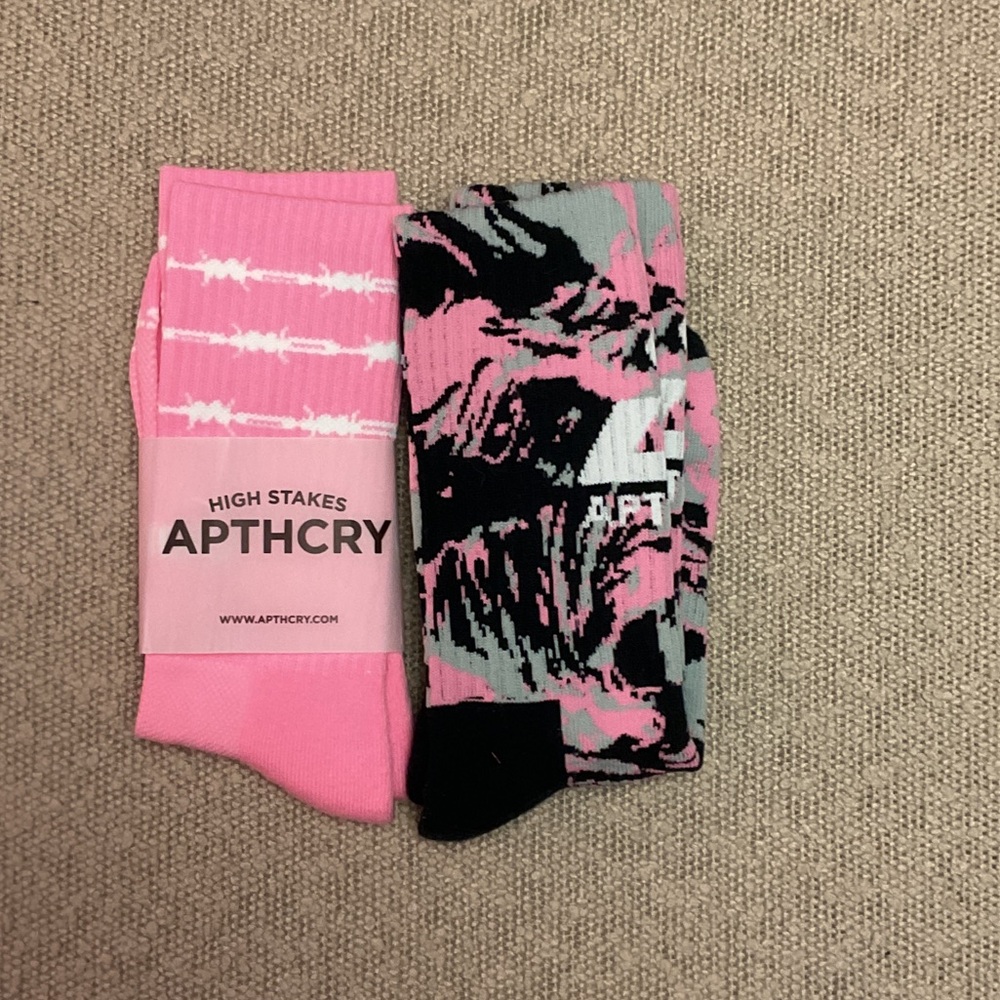 Men’s Pink Patterned Casual Socks - 2-Pack